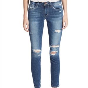 JOE'S JEANS "THE ROLLED SKINNY CROPPED" Destroyed Jeans In "KEAGAN"